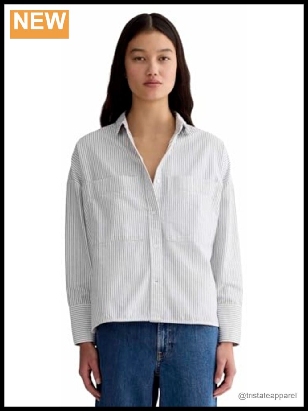 Boxy Oxford Button Down Shirt - 100% Organic Cotton Relaxed Fit